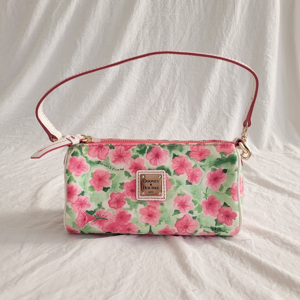 Vintage Dooney & Bourke Pink Floral Y2K Handbag